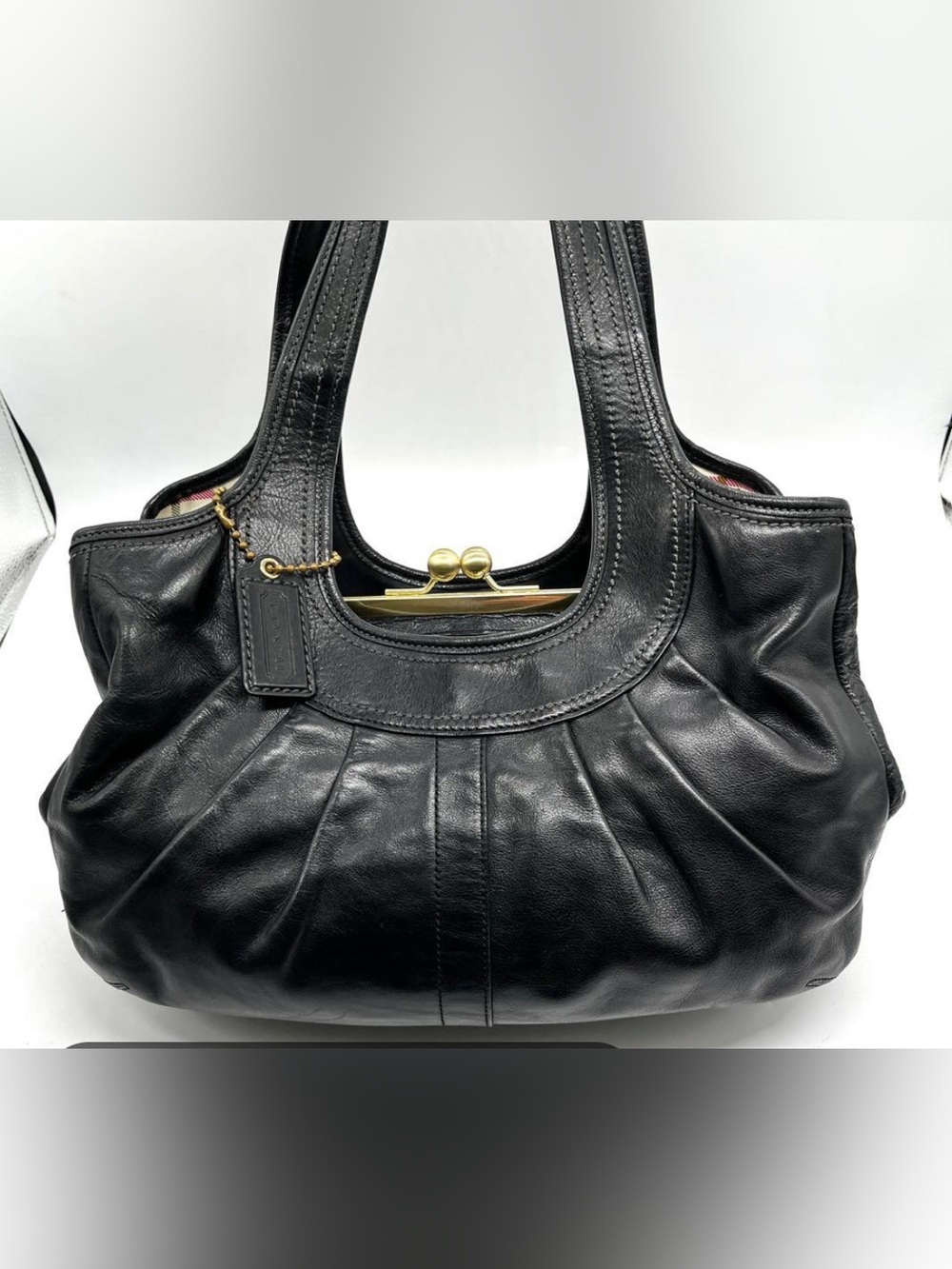 Vintage Coach Ergo Kisslock Blue Lining Y2K Bag